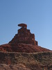 Mexican Hat, Utah.  Not the greatest picture given the height of the sun....  The top rock looks like an inverted Mexican sombrero, hence the name.
